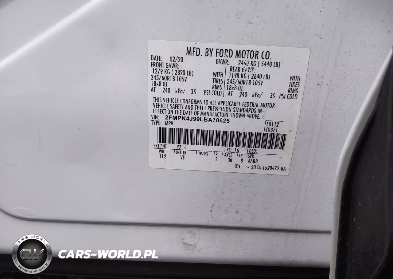 2020 Ford Edge Sel VIN:2FMPK4J99LBA70625 - 9
