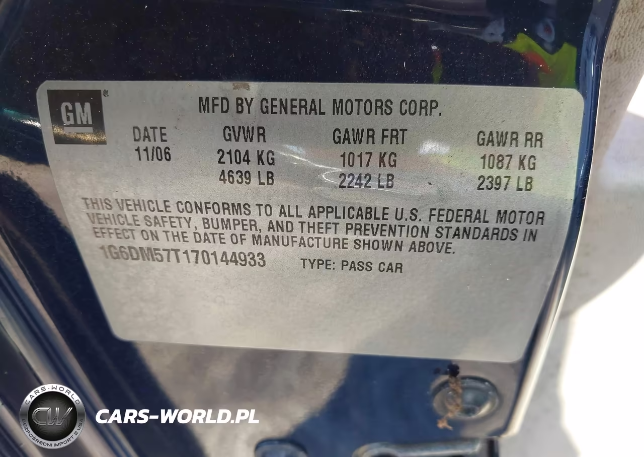2007 Cadillac Cts Standard VIN:1G6DM57T170144933 - 9