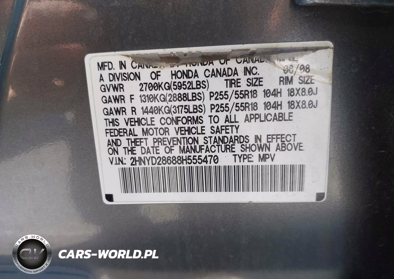 2008 Acura Mdx Technology Package VIN:2HNYD28688H555470 - 9