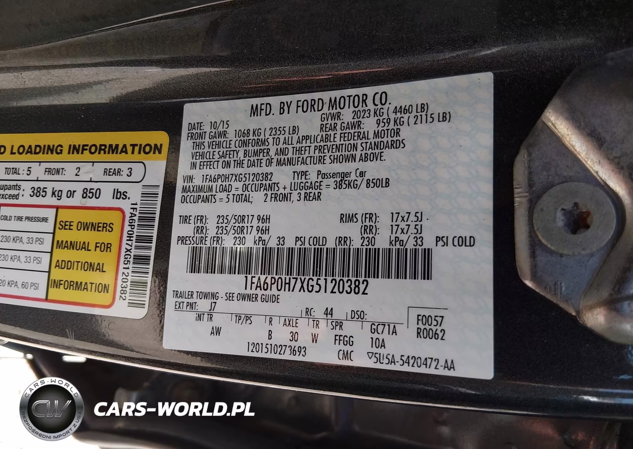 2016 Ford Fusion Se VIN:1FA6P0H7XG5120382 - 9