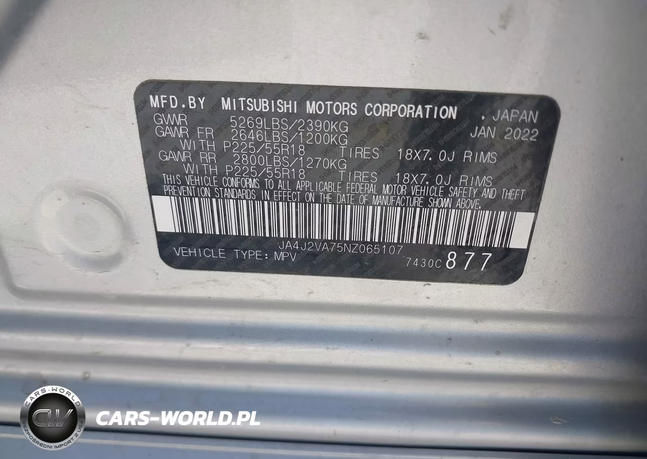 2022 Mitsubishi Outlander Phev Gt S-Awc-Le S-Awc-Sel S-Awc VIN:JA4J2VA75NZ065107 - 9