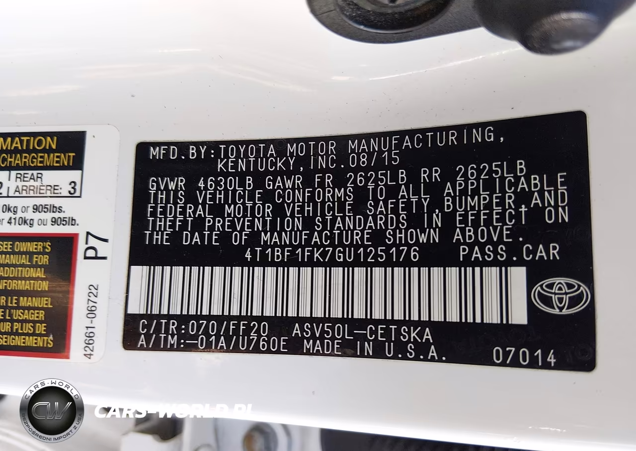 2016 Toyota Camry Se VIN:4T1BF1FK7GU125176 - 9