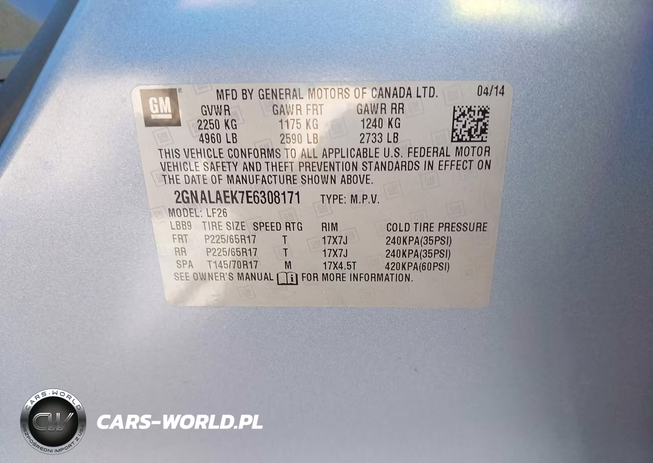 2014 Chevrolet Equinox Ls VIN:2GNALAEK7E6308171 - 9