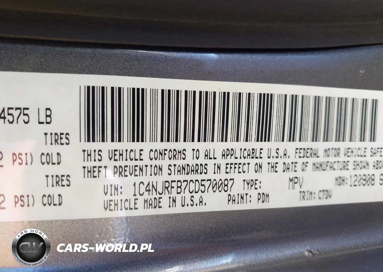 2012 Jeep Patriot Latitude VIN:1C4NJRFB7CD570087 - 9