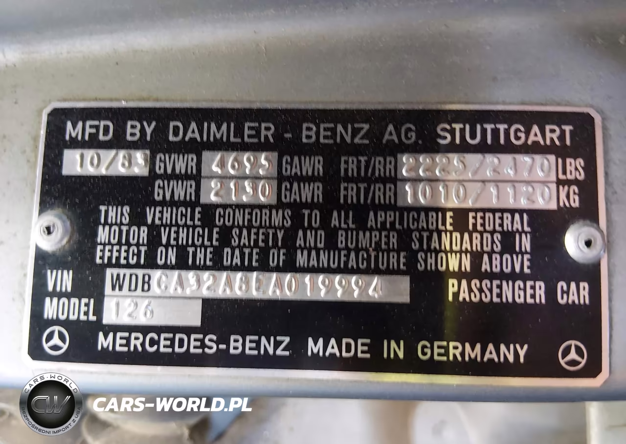 1984 Mercedes-Benz 380 Se VIN:WDBCA32A8EA019994 - 9