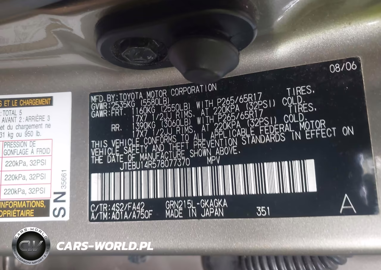 2007 Toyota 4Runner Sr5 V6 VIN:JTEBU14R578077370 - 9