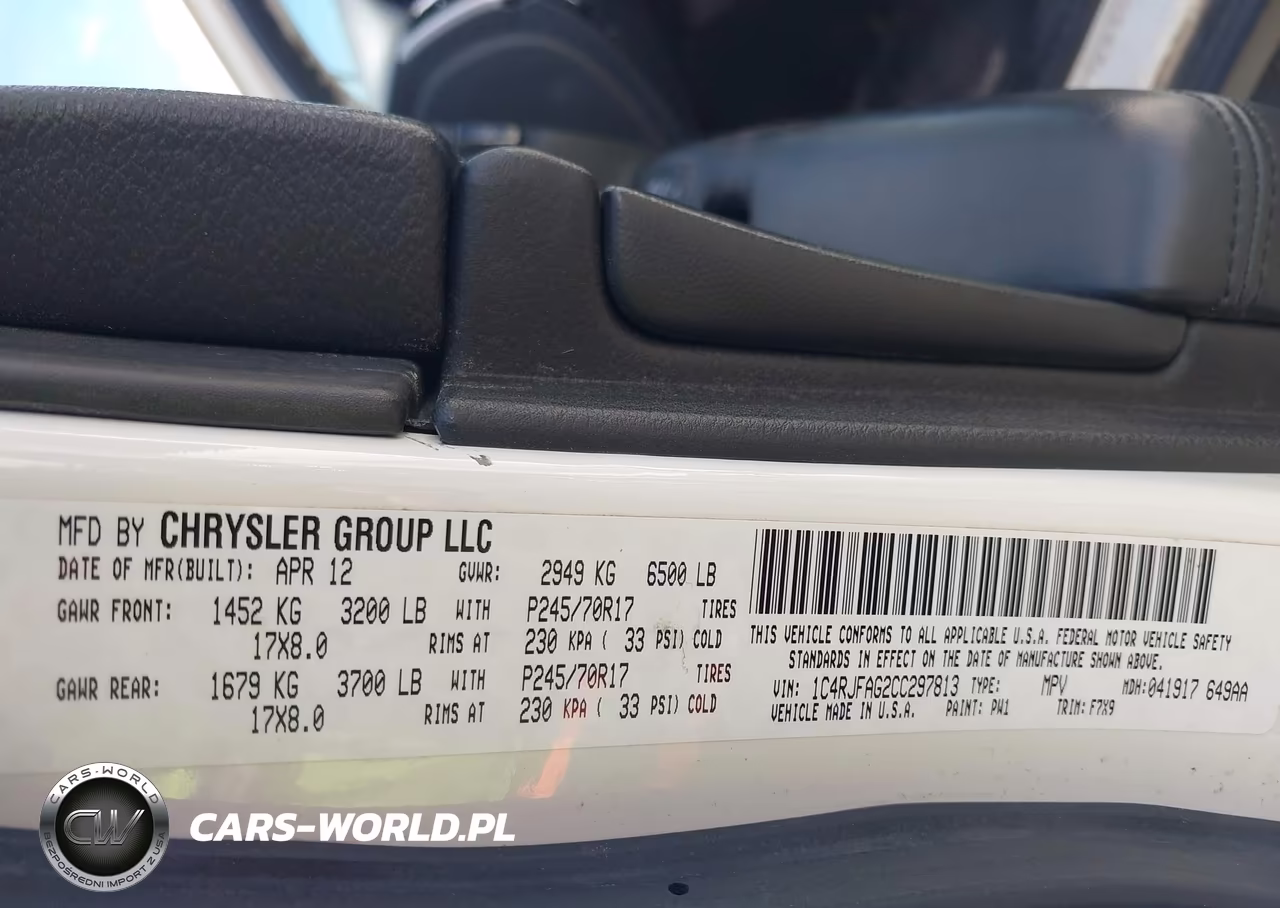 2012 Jeep Grand Cherokee Laredo VIN:1C4RJFAG2CC297813 - 9