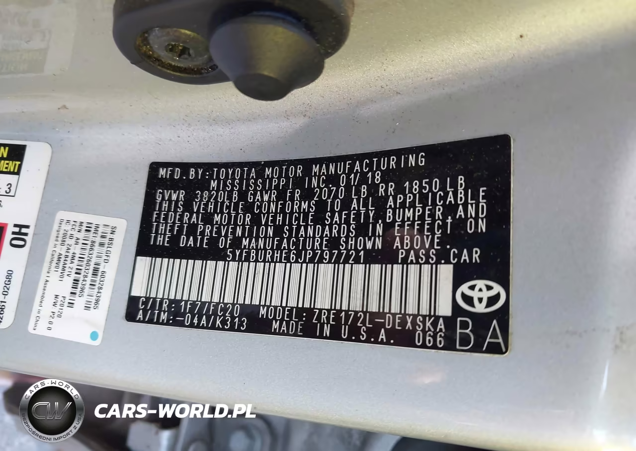 2018 Toyota Corolla Se VIN:5YFBURHE6JP797721 - 9