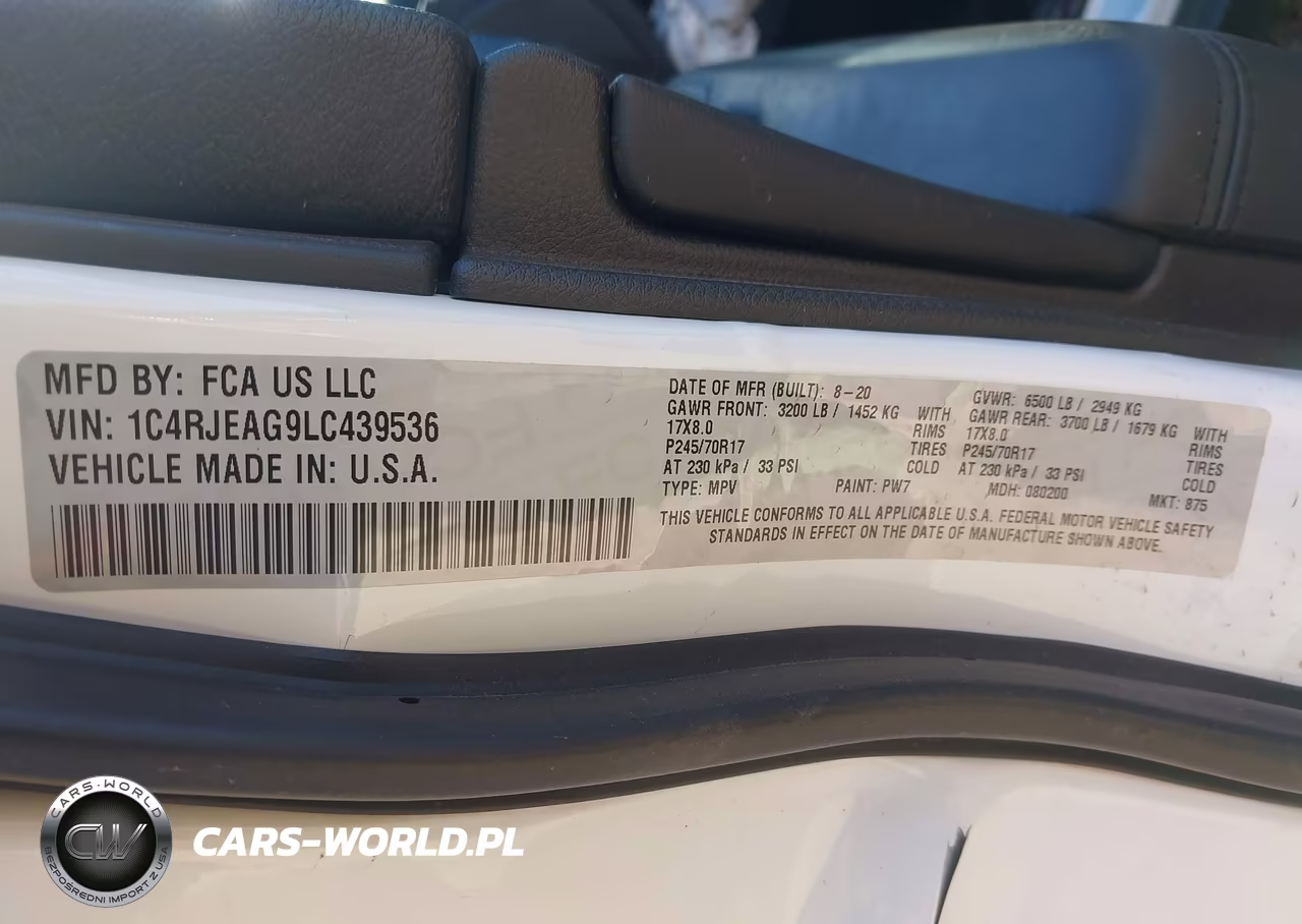 2020 Jeep Grand Cherokee Laredo E 4X2 VIN:1C4RJEAG9LC439536 - 9