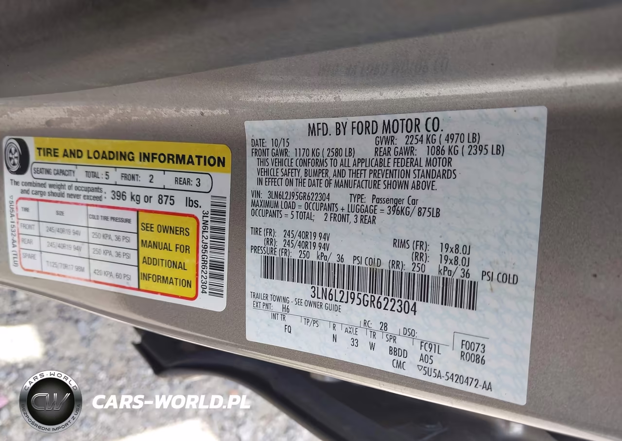 2016 Lincoln Mkz VIN:3LN6L2J95GR622304 - 9