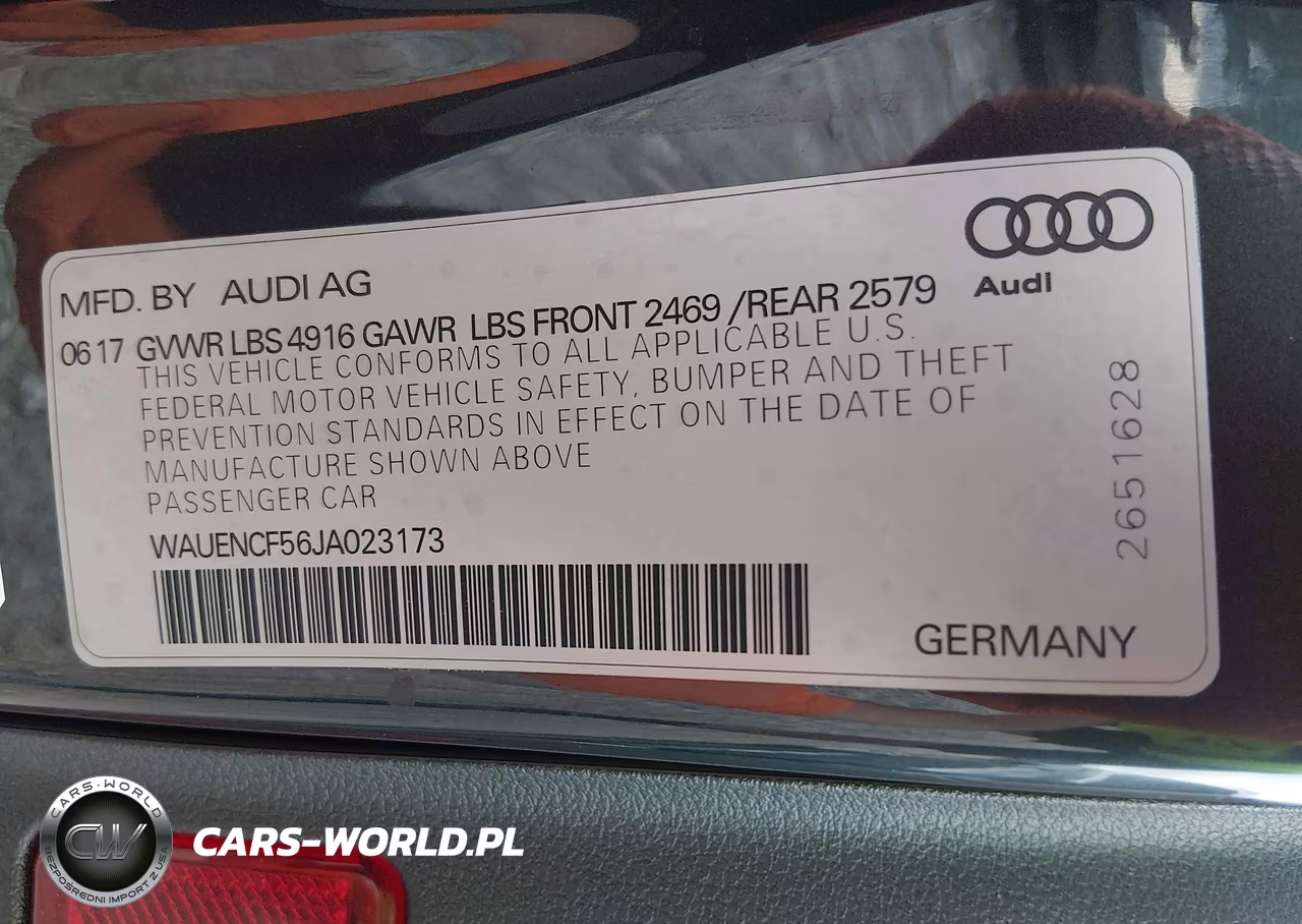 2018 Audi A5 Sportback Premium Plus VIN:WAUENCF56JA023173 - 9