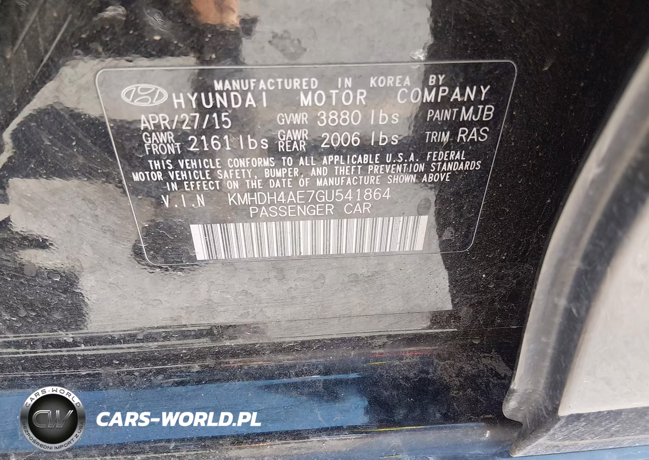 2016 Hyundai Elantra Se VIN:KMHDH4AE7GU541864 - 9