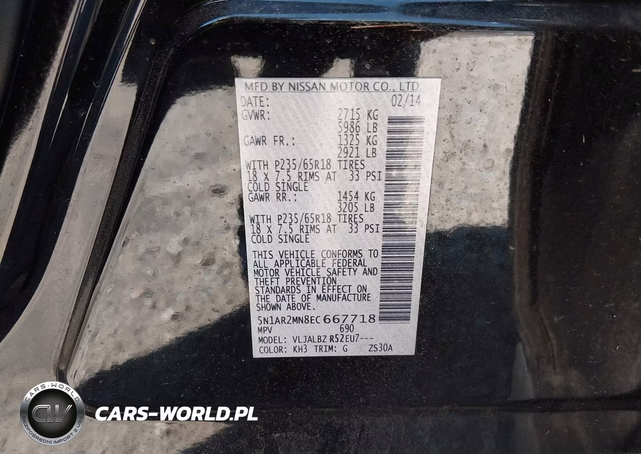 2014 Nissan Pathfinder S VIN:5N1AR2MN8EC667718 - 9