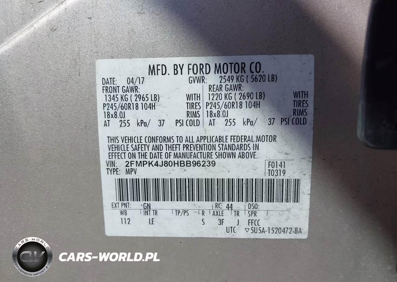 2017 Ford Edge Sel VIN:2FMPK4J80HBB96239 - 9