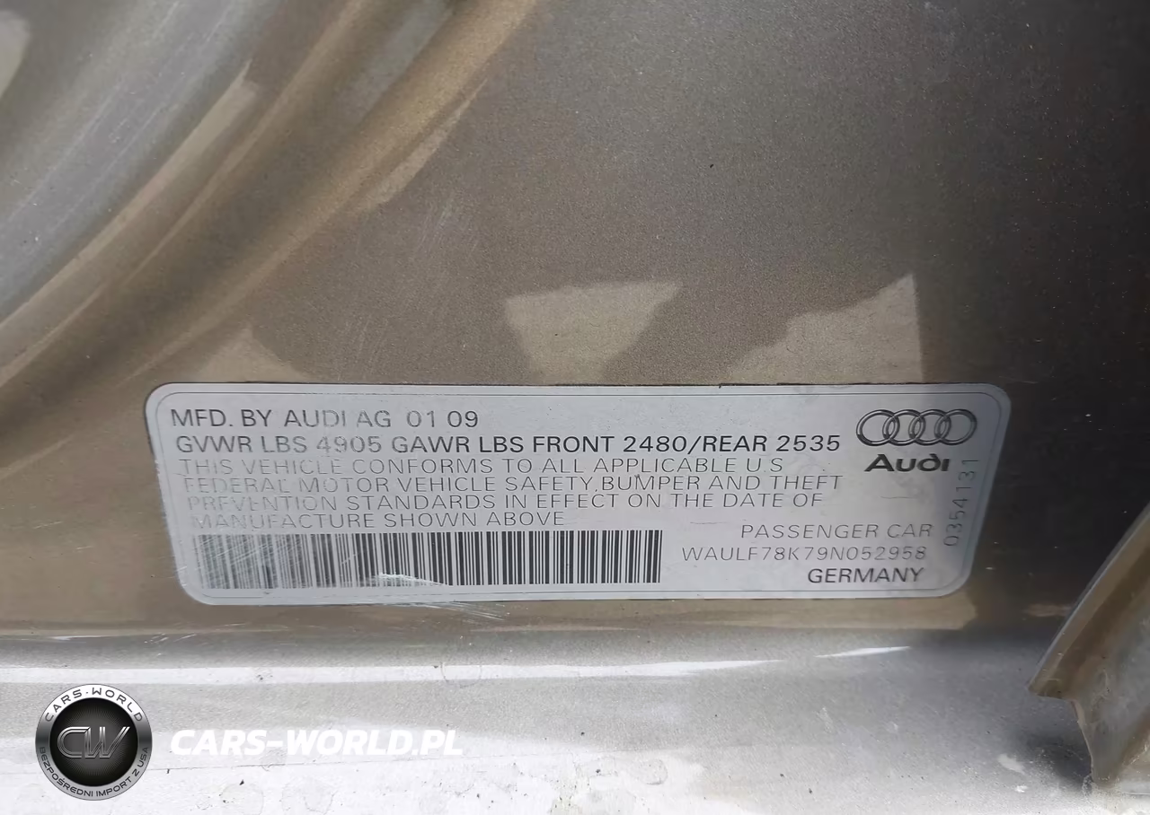 2009 Audi A4 2.0T Premium VIN:WAULF78K79N052958 - 9