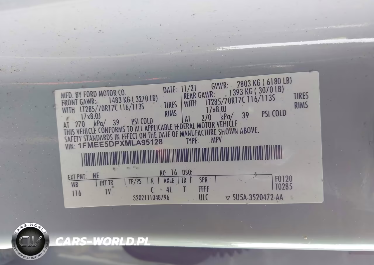 2021 Ford Bronco Badlands VIN:1FMEE5DPXMLA95128 - 9