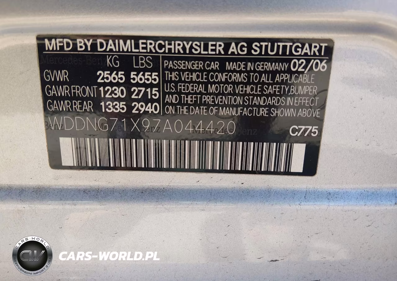 2007 Mercedes-Benz S 550 VIN:WDDNG71X97A044420 - 9