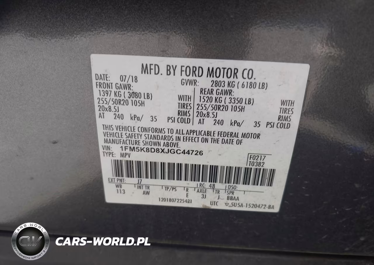 2018 Ford Explorer Xlt VIN:1FM5K8D8XJGC44726 - 9