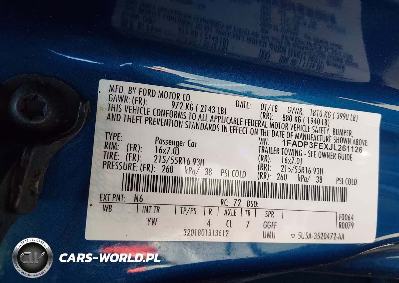 2018 Ford Focus Se VIN:1FADP3FEXJL261126 - 9