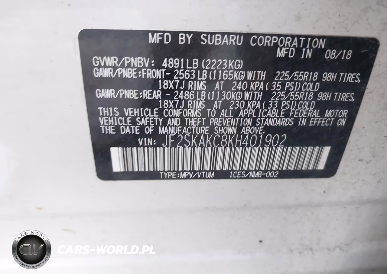 2019 Subaru Forester Sport VIN:JF2SKAKC8KH401902 - 9