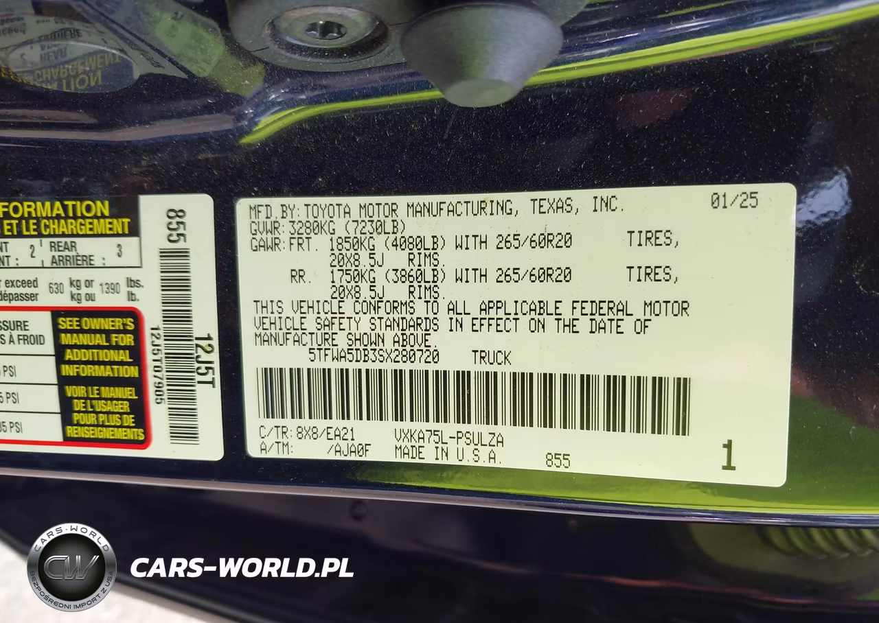 2025 Toyota Tundra Crewmax Limited VIN:5TFWA5DB3SX280720 - 9