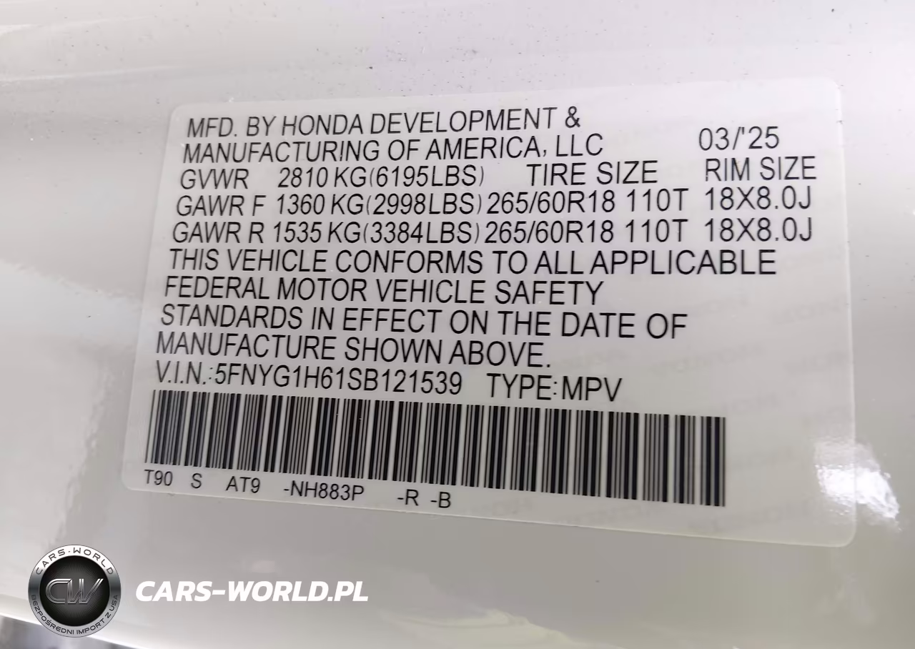 2025 Honda Pilot Trailsport VIN:5FNYG1H61SB121539 - 9