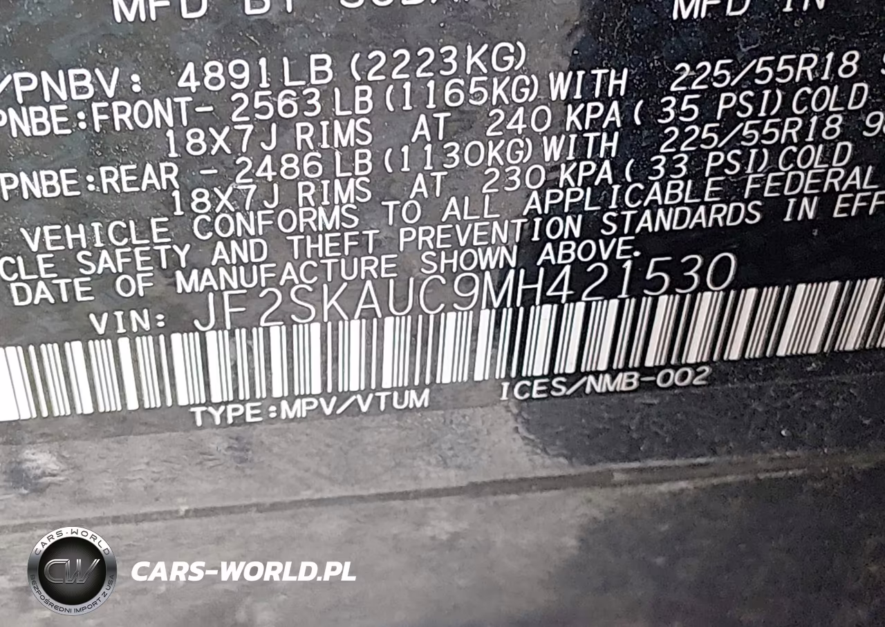 2021 Subaru Forester Limited VIN:JF2SKAUC9MH421530 - 9