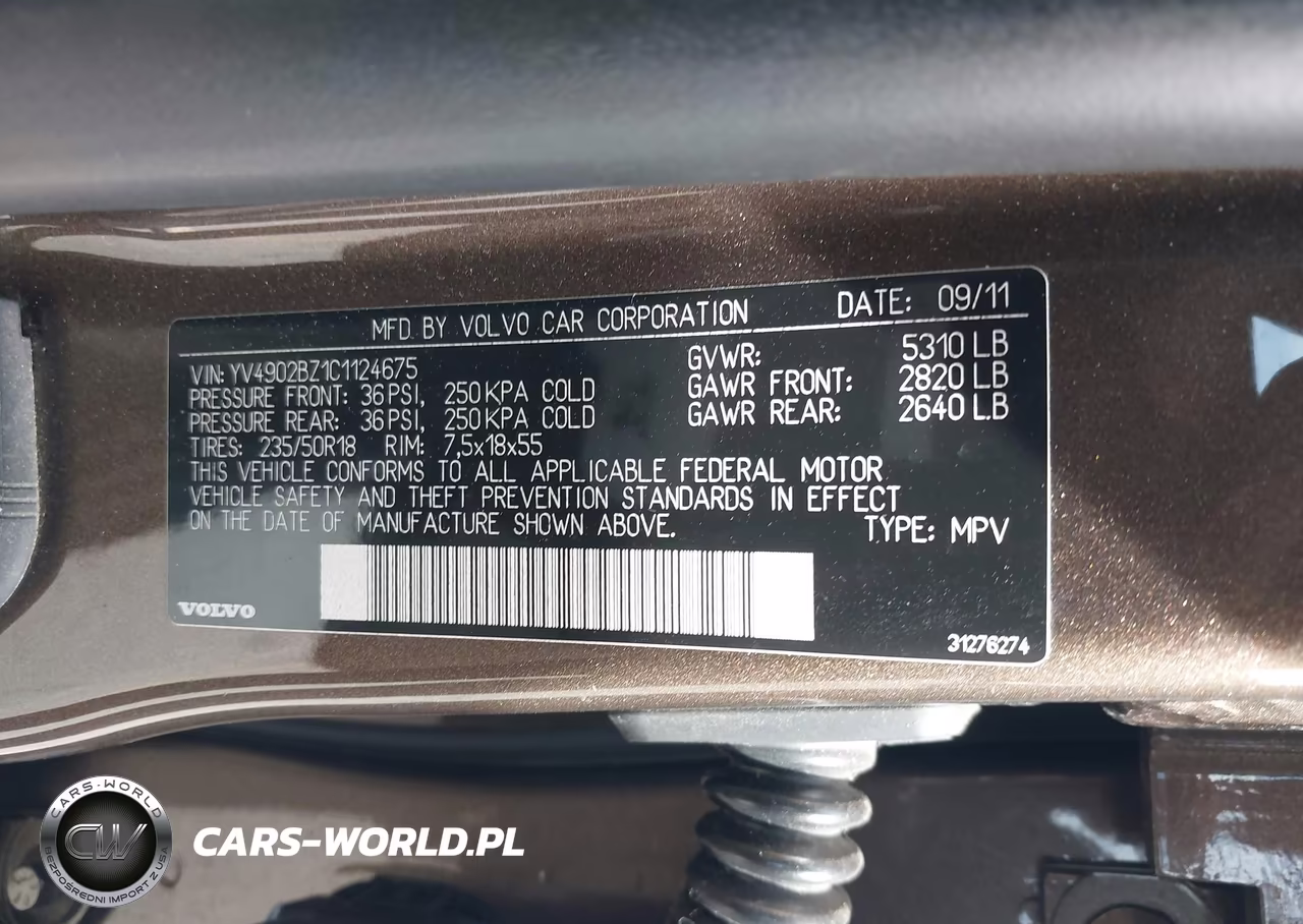 2012 Volvo Xc70 T6-T6 Platinum-T6 Premier Plus VIN:YV4902BZ1C1124675 - 9
