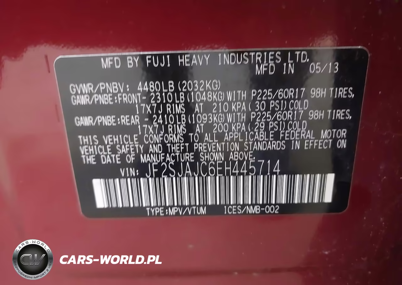 2014 Subaru Forester 2.5I Limited VIN:JF2SJAJC6EH445714 - 9