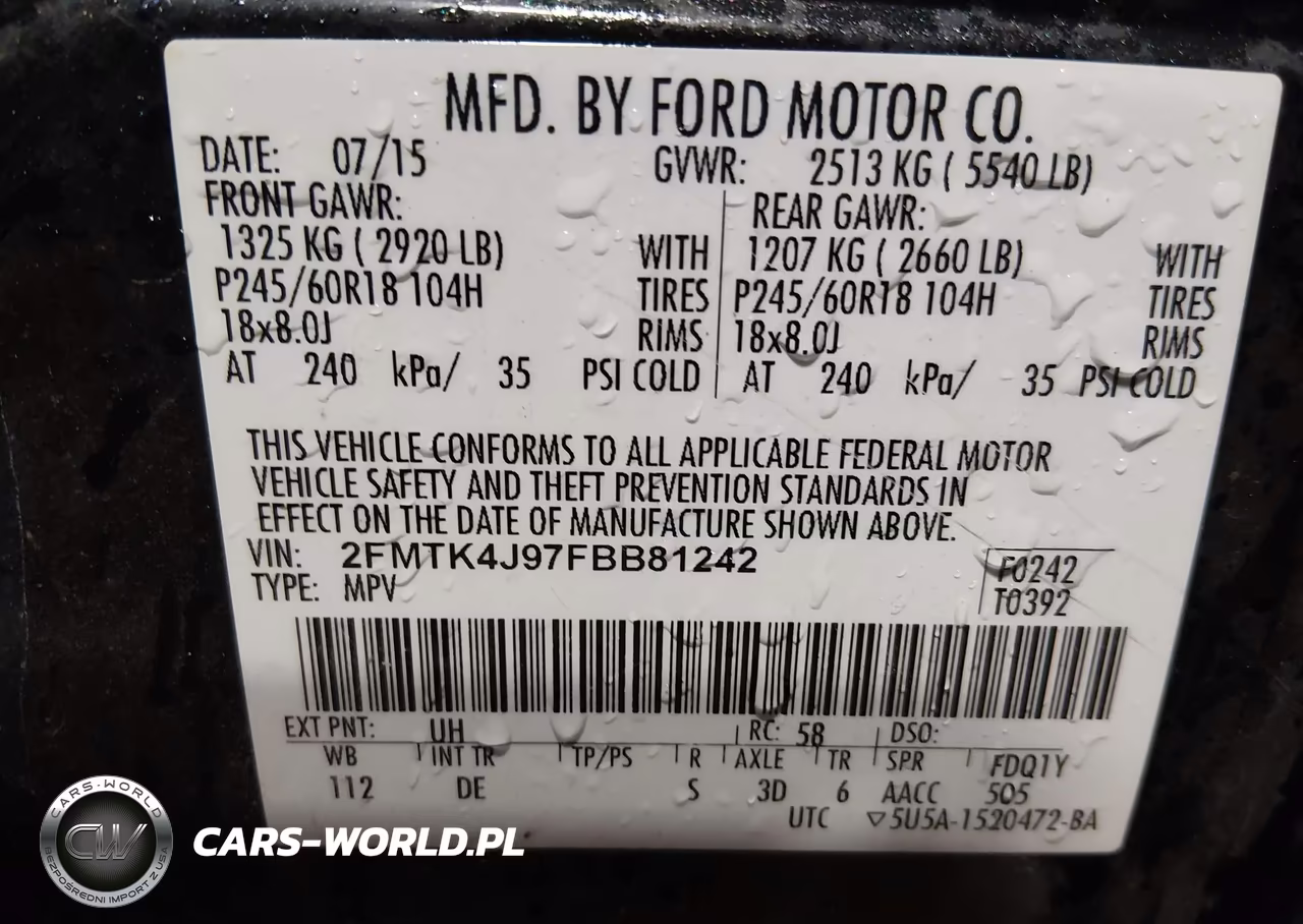 2015 Ford Edge Sel VIN:2FMTK4J97FBB81242 - 9