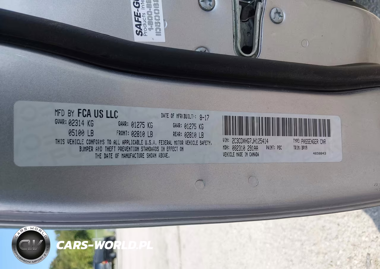 2018 Dodge Charger Sxt Plus Rwd VIN:2C3CDXHG7JH125414 - 9