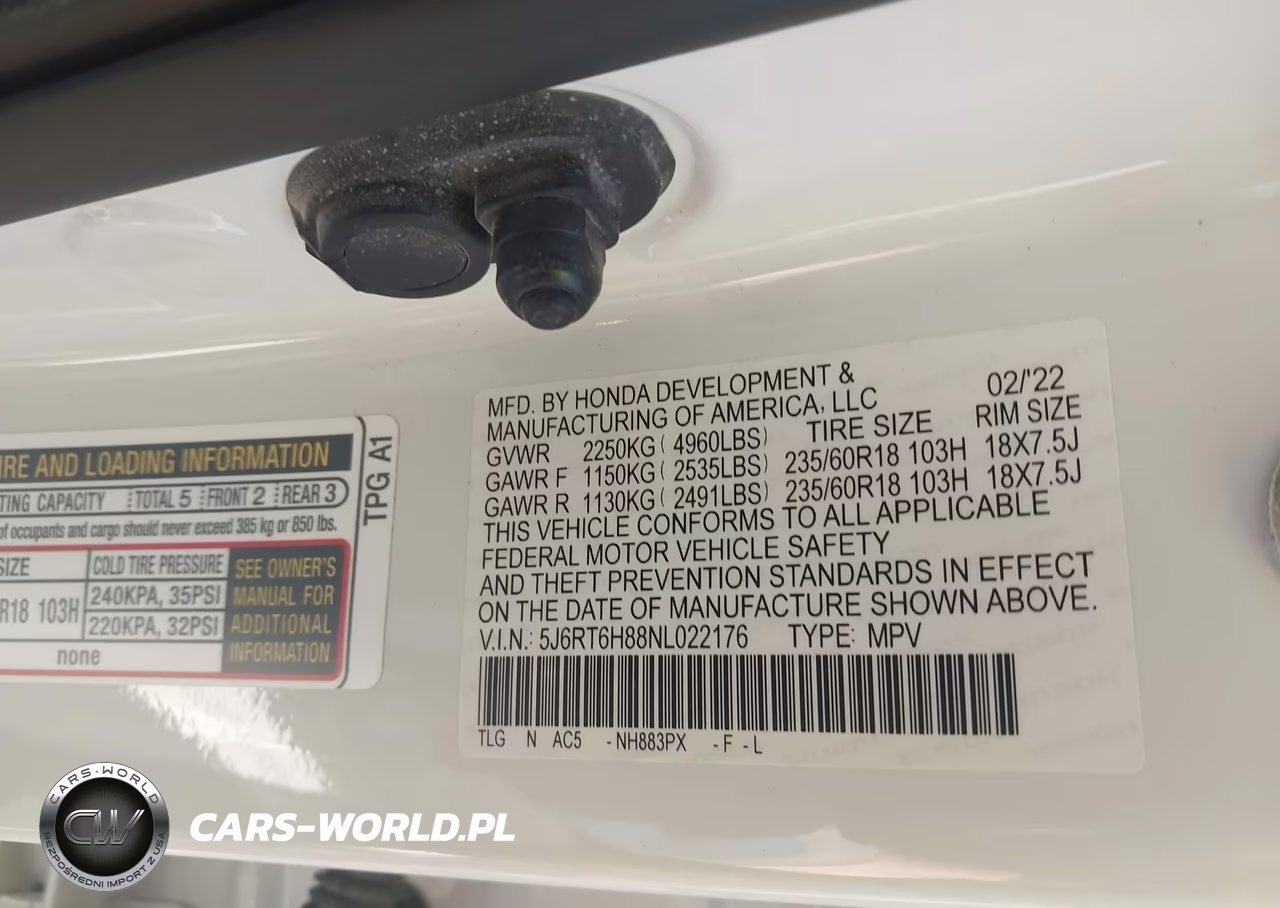 2022 Honda Cr-V Hybrid Ex-L VIN:5J6RT6H88NL022176 - 9