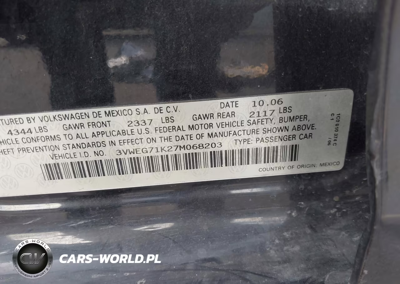 2007 Volkswagen Jetta Wolfsburg Edition VIN:3VWEG71K27M068203 - 9