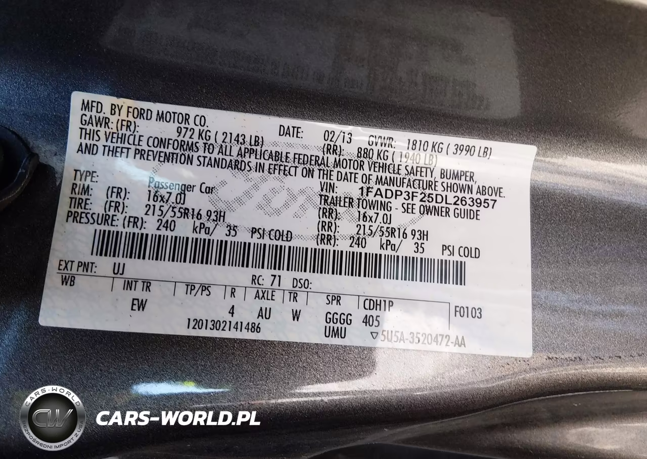 2013 Ford Focus Se VIN:1FADP3F25DL263957 - 9