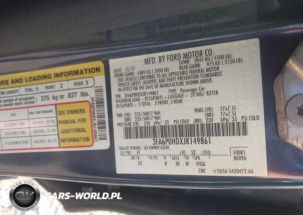2018 Ford Fusion Se VIN:3FA6P0HDXJR149861 - 9