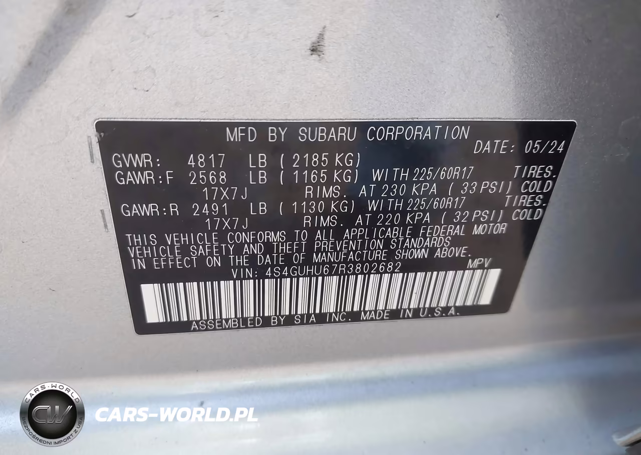 2024 Subaru Crosstrek Wilderness VIN:4S4GUHU67R3802682 - 9