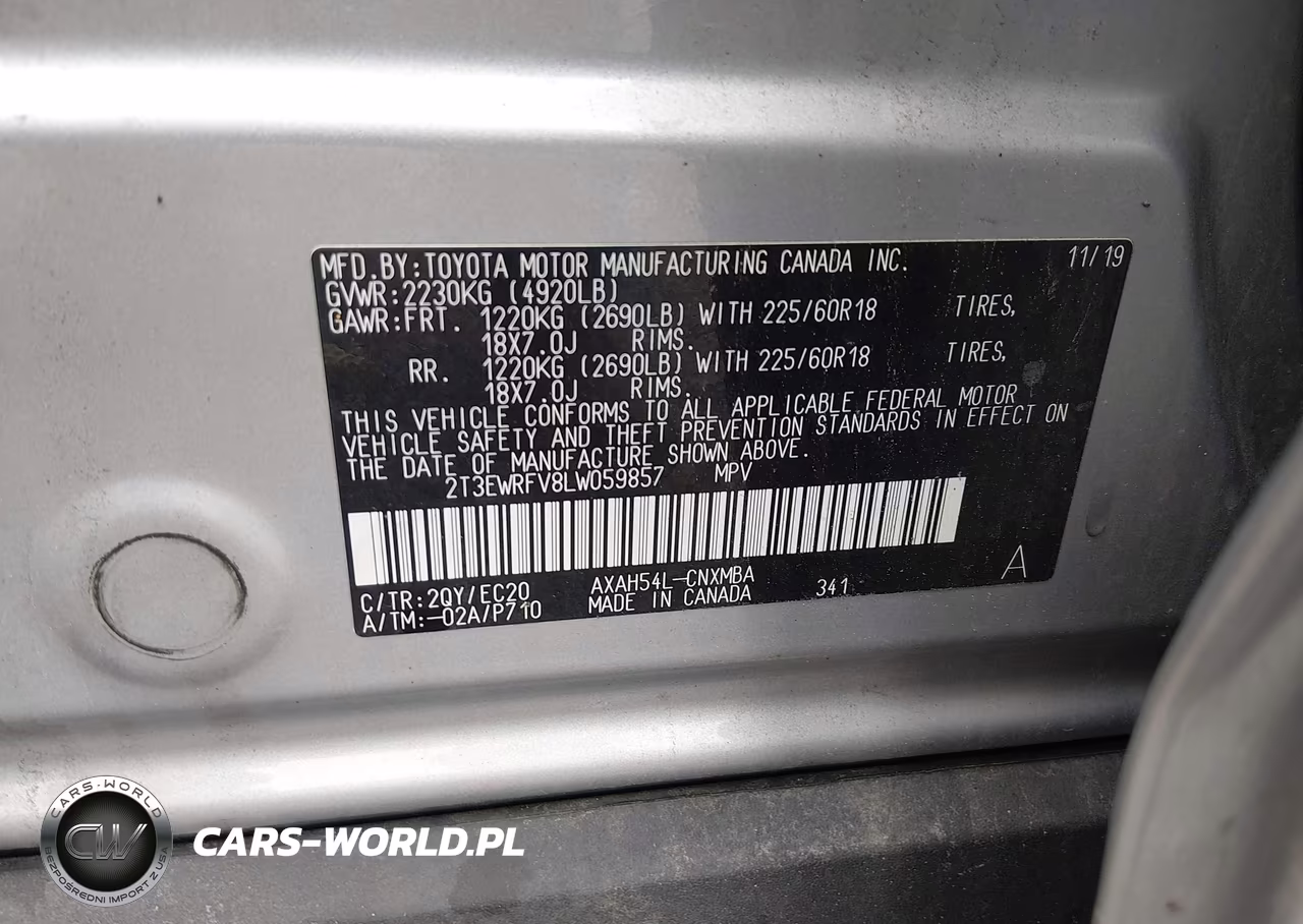2020 Toyota Rav4 Hybrid Xse VIN:2T3EWRFV8LW059857 - 9