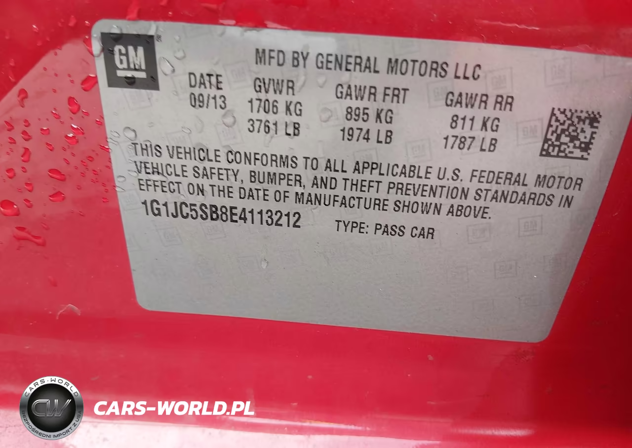 2014 Chevrolet Sonic Lt Auto VIN:1G1JC5SB8E4113212 - 9