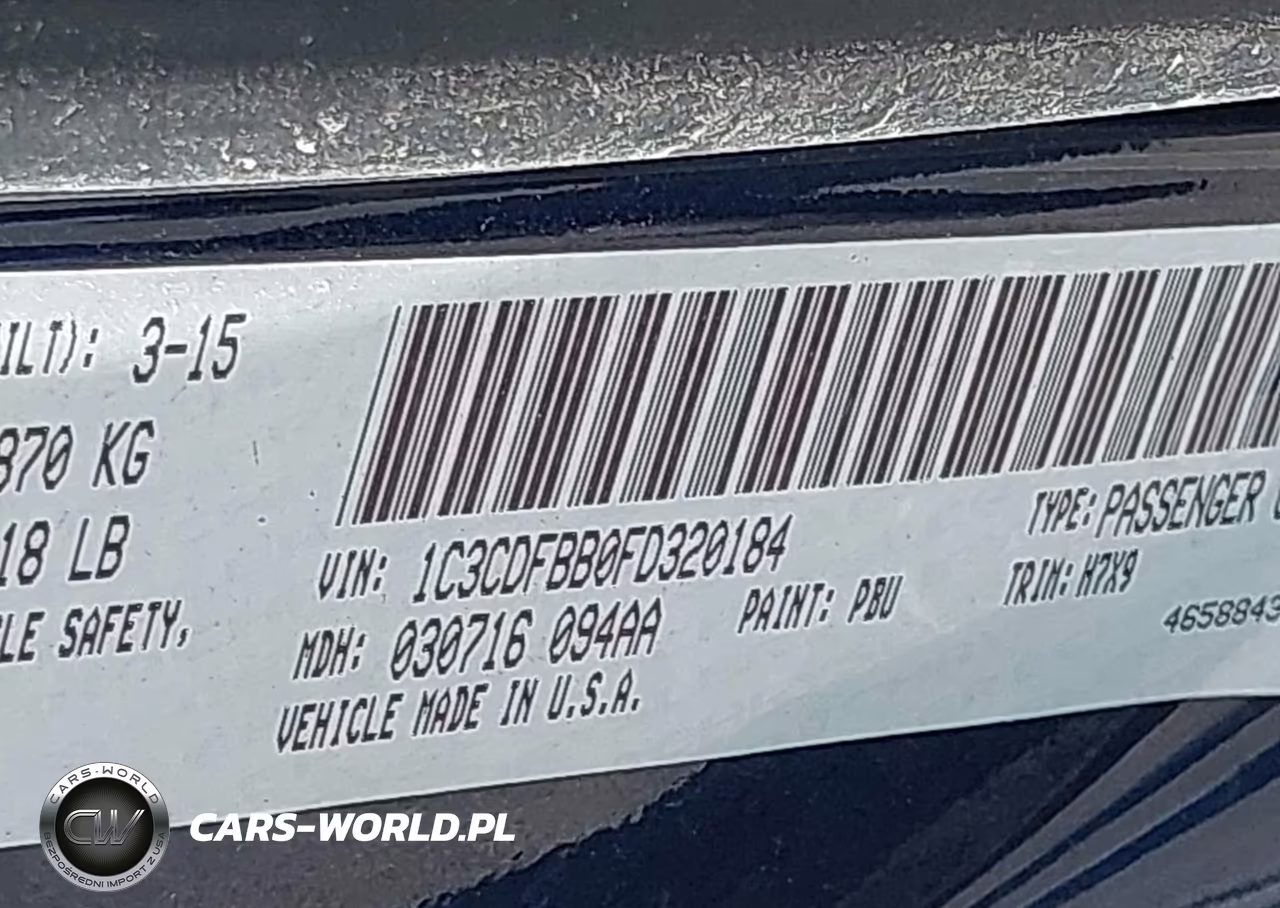 2015 Dodge Dart Sxt VIN:1C3CDFBB0FD320184 - 9