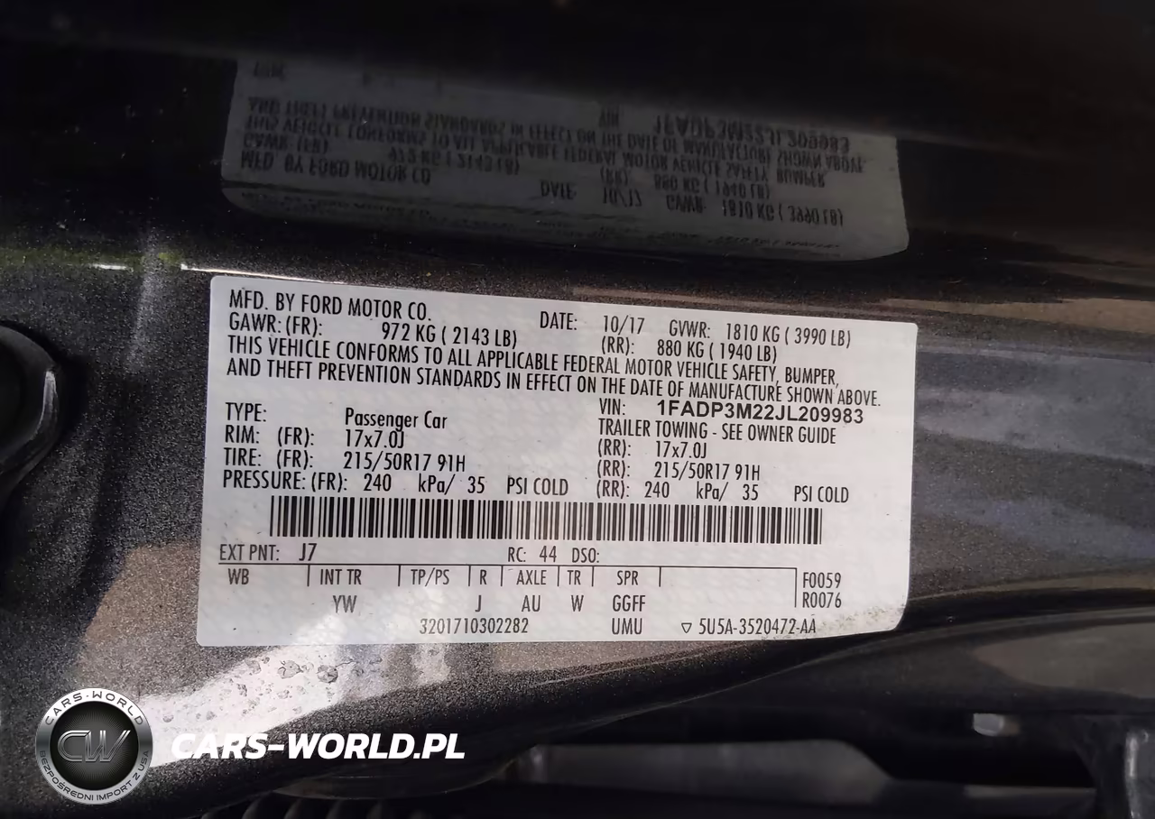 2018 Ford Focus Sel VIN:1FADP3M22JL209983 - 9