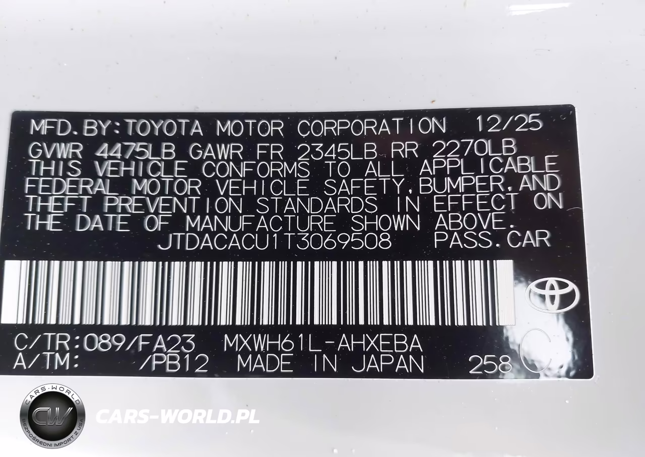 2026 Toyota Prius Plug-In Hybrid Se VIN:JTDACACU1T3069508 - 9