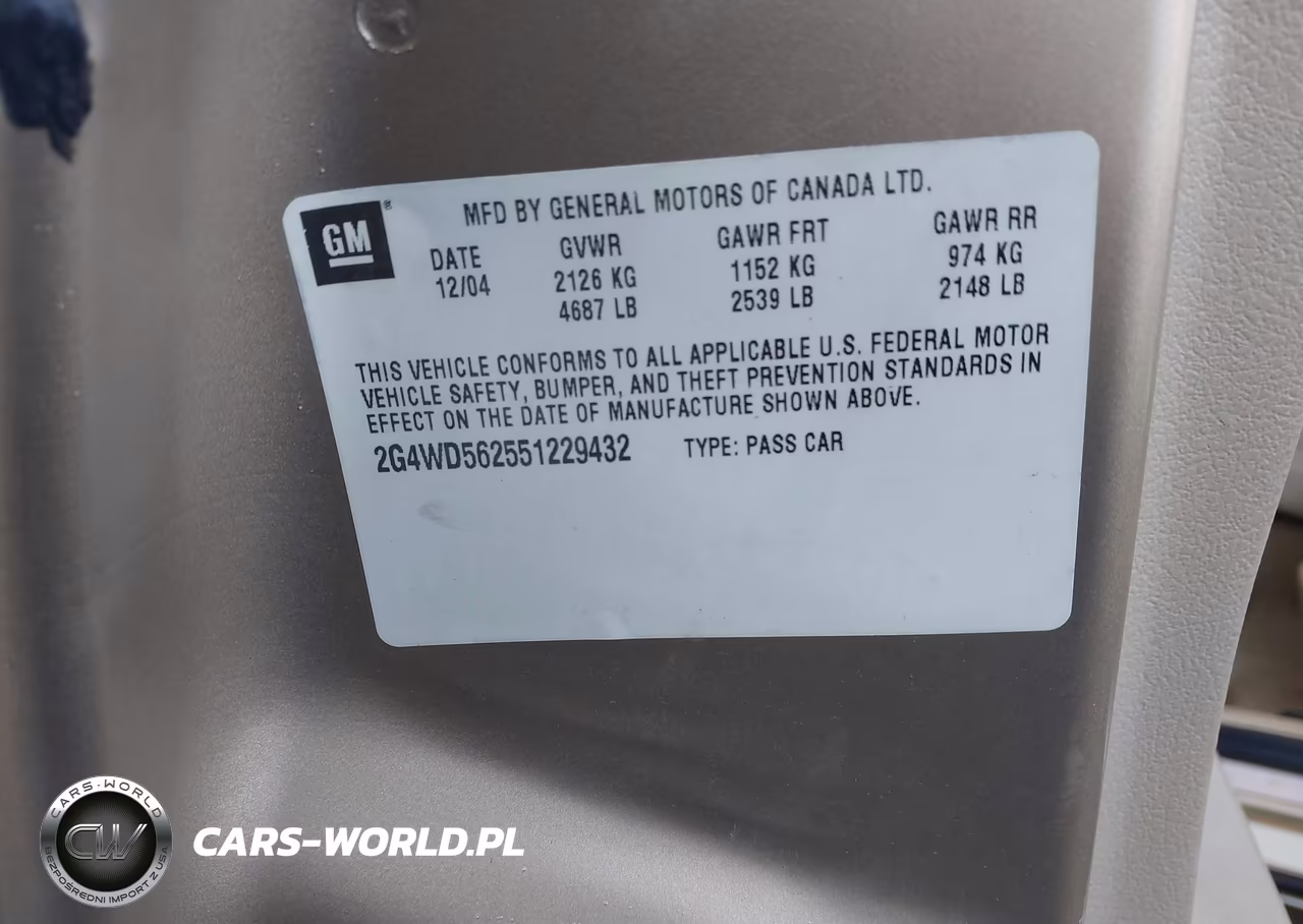 2005 Buick Lacrosse Cxl VIN:2G4WD562551229432 - 9