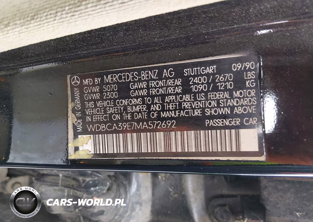 1991 Mercedes-Benz 560 Sel VIN:WDBCA39E7MA572692 - 9