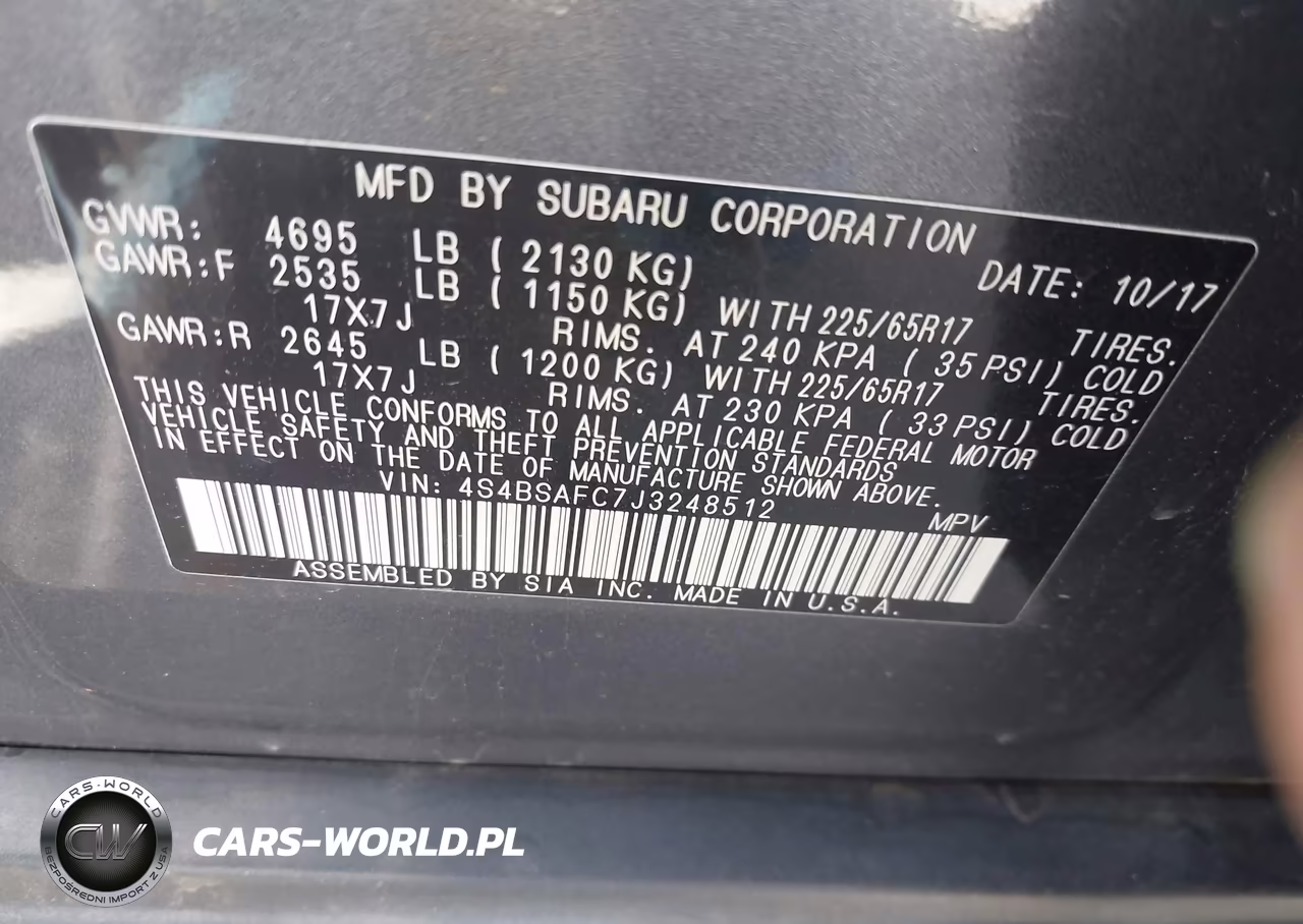 2018 Subaru Outback 2.5I Premium VIN:4S4BSAFC7J3248512 - 9