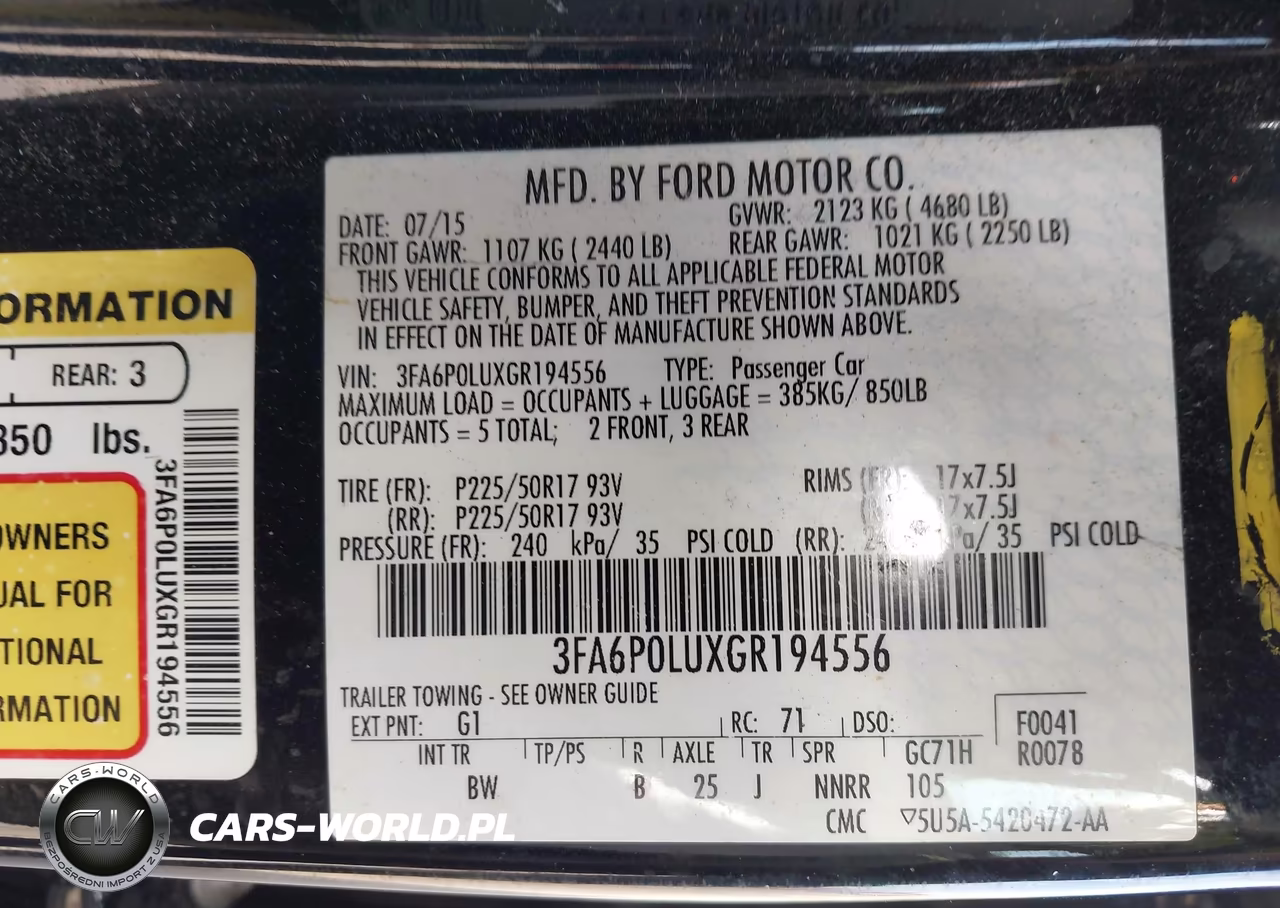 2016 Ford Fusion Hybrid Se VIN:3FA6P0LUXGR194556 - 9