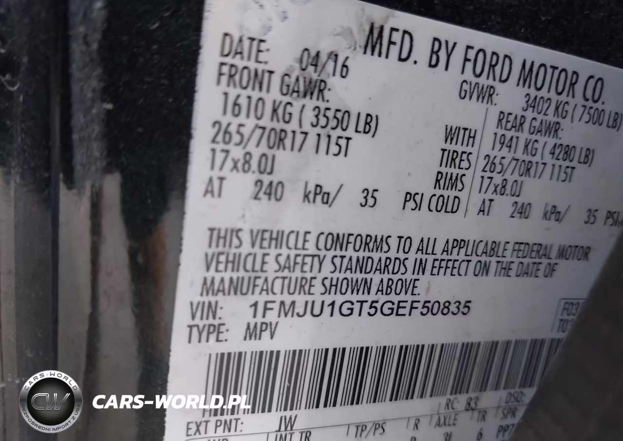 2016 Ford Expedition Xl VIN:1FMJU1GT5GEF50835 - 9