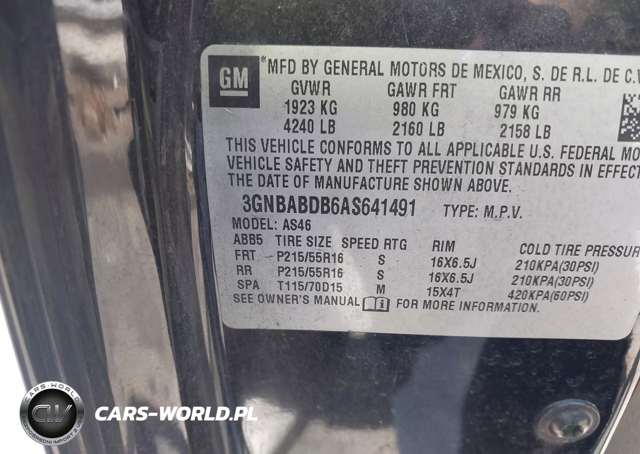 2010 Chevrolet Hhr Lt VIN:3GNBABDB6AS641491 - 9