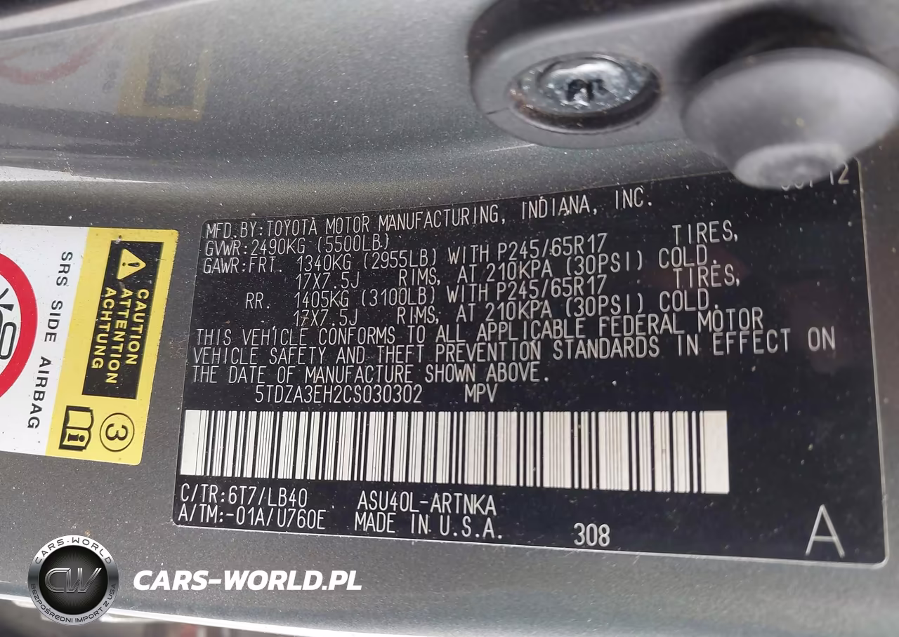 2012 Toyota Highlander Se VIN:5TDZA3EH2CS030302 - 9
