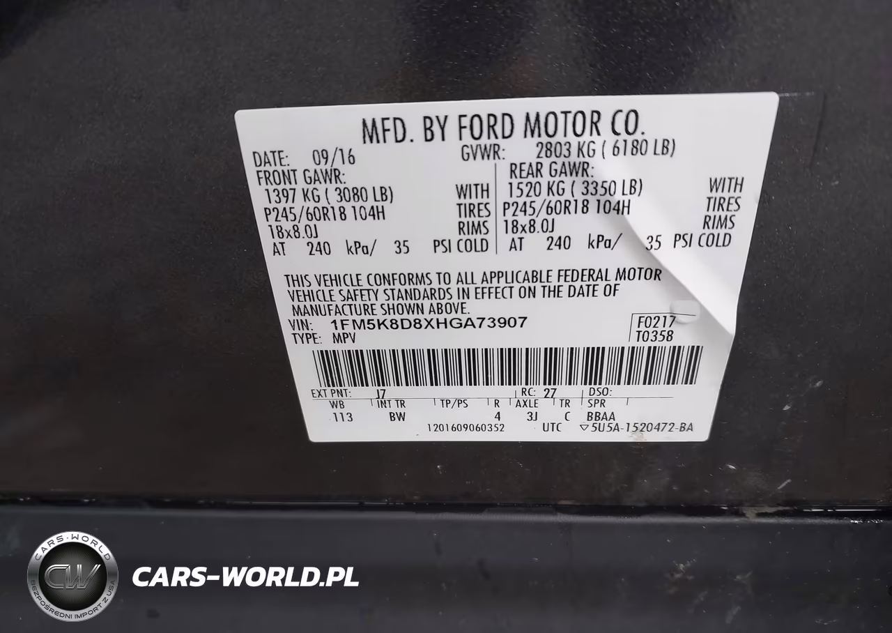 2017 Ford Explorer Xlt VIN:1FM5K8D8XHGA73907 - 9