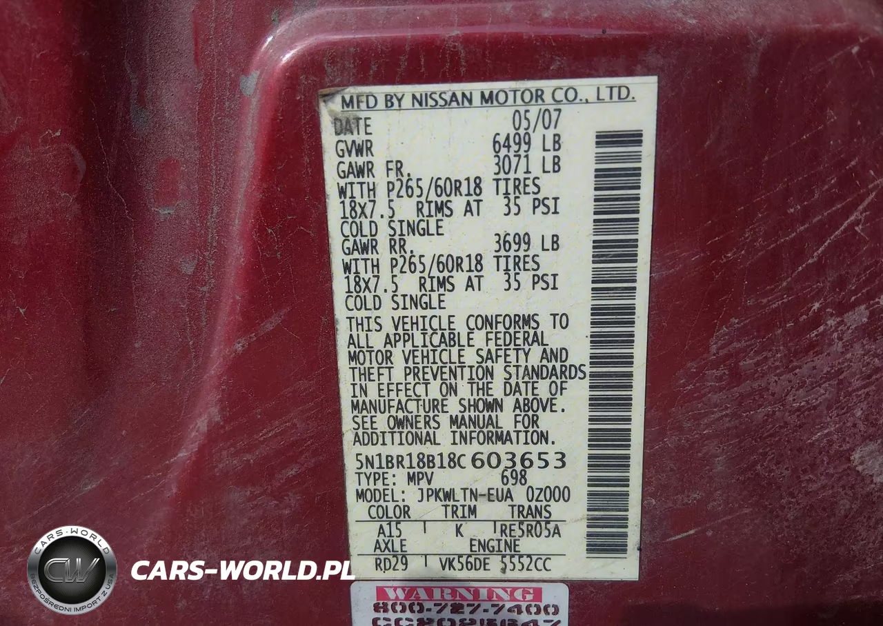 2008 Nissan Pathfinder Se V8 VIN:5N1BR18B18C603653 - 9